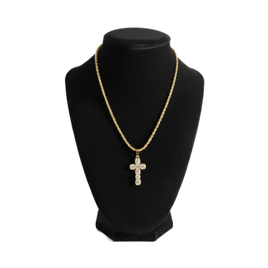 GLD CROSS CHAIN