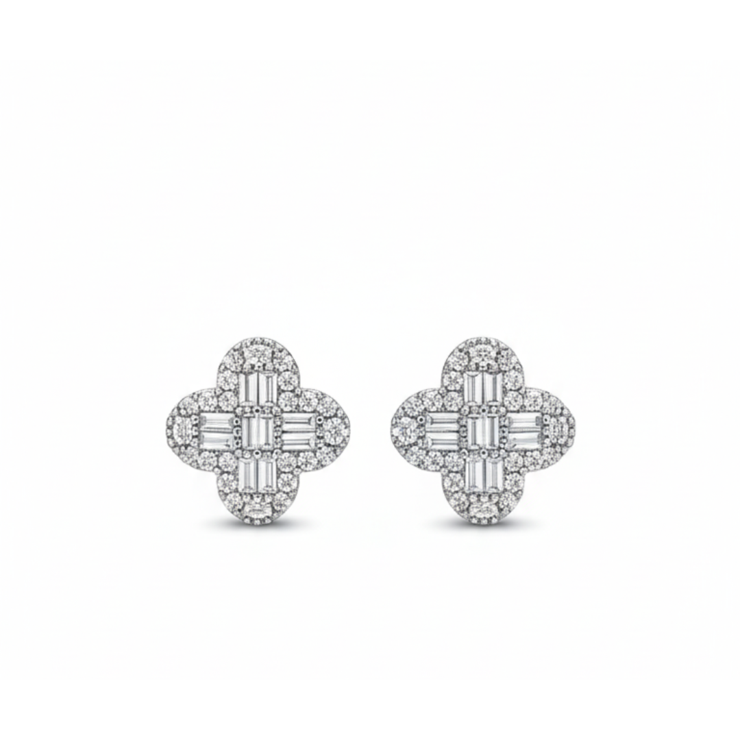 DMND CROSS EARRING